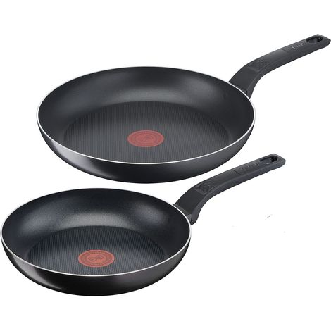 Set di Padelle Tefal Easy Cook & Clean, 2 Pezzi � Padelle in Alluminio Antiaderente, Perfette per Cucinare e Pulire Facilmente, Modello B55590 (1/4)