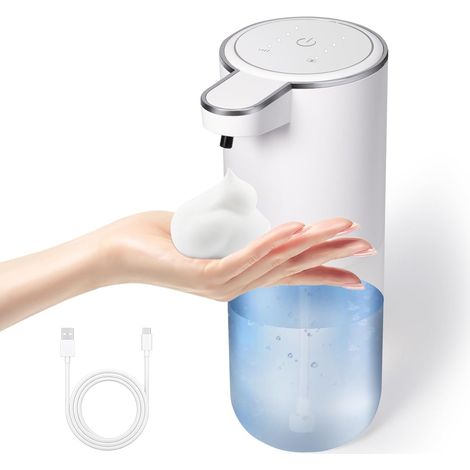 Automatischer Flüssigseifenspender, 450 ml (15,37 oz), berührungsloser Handseifenspender, wasserdichte elektrische Pumpe mit Bewegungssensor, geeignet für Badezimmer, Küchen und Reinigungsmittel, wied
