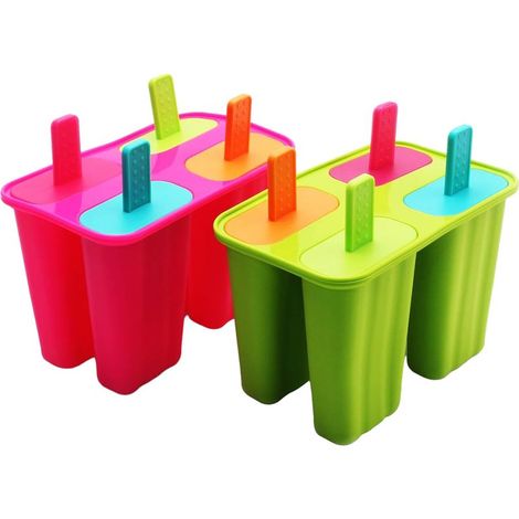 Eisform am Stiel – BPA-freie, lebensmittelechte Silikonform – 8 Mulden – mit Stielen und Tropfschutz – 2-teilig (1/5)