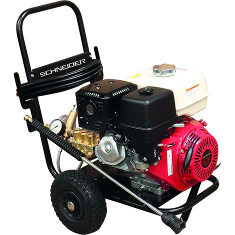Schneider – Nettoyeur haute pression thermique 240 bar 900 L/h – Moteur Honda 13 CV – Débit 900 L/h pour chantiers intensifs – Pompe radiale en laiton