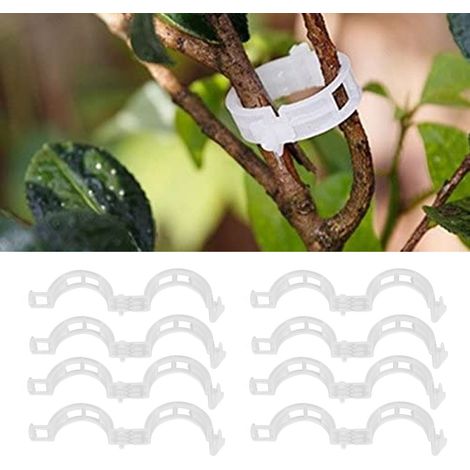 200 Pcs Clips de plante Clip de fixation de plante Attache de vigne Pince de support de plante de haricot de tomate Outil de greffage 50 Pcs/Pack,DUBUNS (1/5)