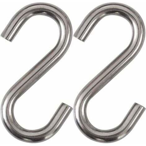 Set mit 2 robusten S-Haken aus Edelstahl 304, 7,6 cm lange Hängematten-Schaukelhaken, Industrielle Universalhaken (1/5)