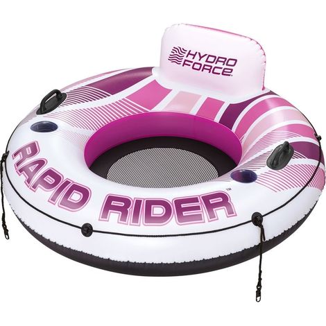TrAdE Shop Traesio - Salvagente Gonfiabile Hydro Force Rapid Rider Rosa Con Schienale Portabevande ø135cm 43953 - (1/5)