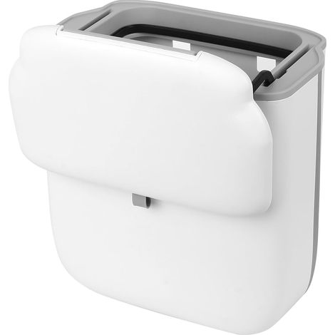 2,6 Gallons Poubelle Suspendue Pliable, Petite Poubelle Cuisine sous Evier, Poubelle Suspendue Cuisine avec Couvercle pour Placard de Bureau Chambre Salle de Bain Camping Voiture (1/5)