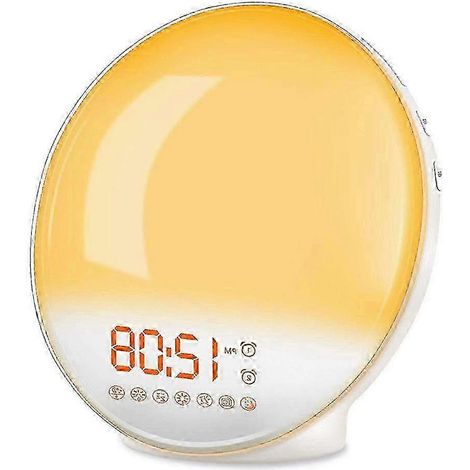 Simule le lever du soleil pour allumer la lumière du réveil pendant 25 à 26 secondes.