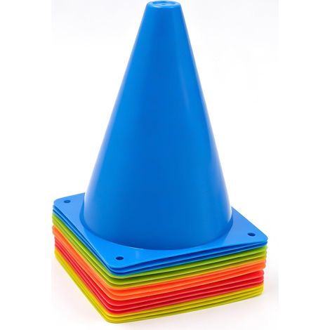 15 Pièces Cônes de Signalisation 17cm Cônes d'Entraînement de Football, Plots de Marquage en Plastique, Cônes Entraînement pour Le Sport, Slalom, Football, Dressage Canin, Coloré (1/5)