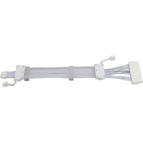 Câble d'extension PCIe 5.0 AGRB 16 broches (12+4) mâle vers 3x8 (6+2) femelle gainé pour GeForce RTX 3090 Ti et RTX 4070, 4080 et 4090 (1/5)