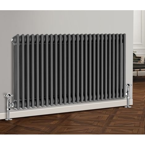 NRG Traditional Cast Iron Style Radiator Horizontal 3 Column Anthracite 600 x 1190mm
