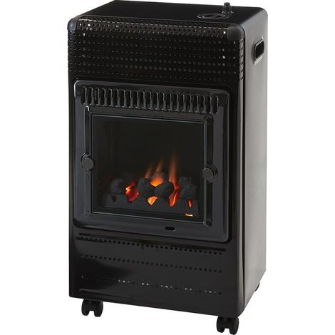 Favex – Chauffage d'appoint gaz butane infrarouge 3400W – 3 puissances – Portée 35 m² – Effet feu de cheminée – Technologie infrableu (1/7)