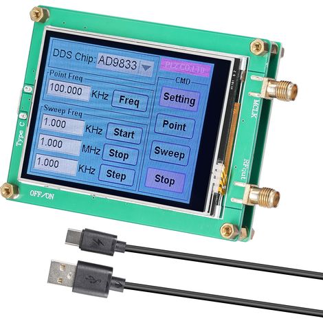10-Bit-Touchscreen-DDS-Signalgeneratormodul (DAC) für Sinus-, Rechteck- und Dreieckwellen