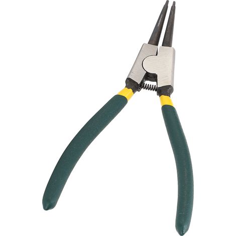 Pince à circlips droite extérieure, pince à circlips en acier à outils avec poignée à ressort, pince à anneaux de retenue (1/5)
