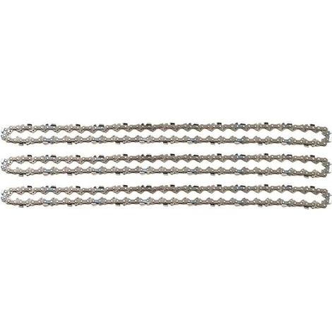 3pcs Chaînes de tronçonneuses 3/8\" 1,3 mm 52 maillons longueur de guide-chaîne 35 cm compatible avec Oregon Bosch Dollmar Hitachi