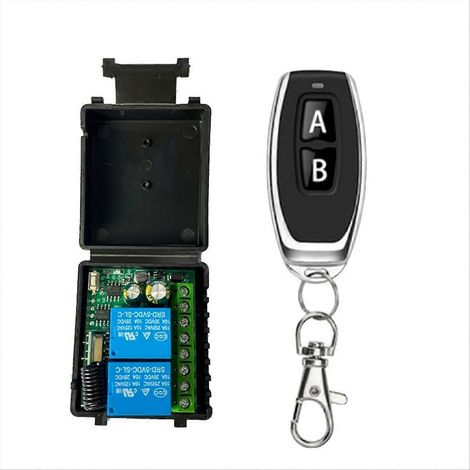 Télécommande 433 MHz, alimentation 6-30 V CC, relais 2 canaux pour la commande de moteur de porte de garage (1/5)
