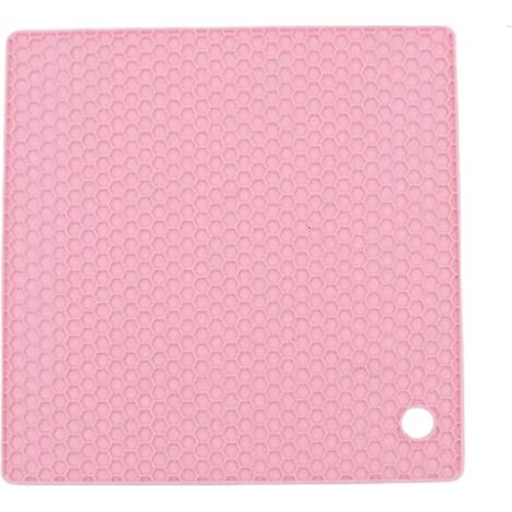Sous-Plat - Silicone Alimentaire - Résistant à la Chaleur Jusqu'à 230 °C - Motif Alvéolaire - Diamètre 17 cm - Antidérapant - Lot de 1 (1/5)