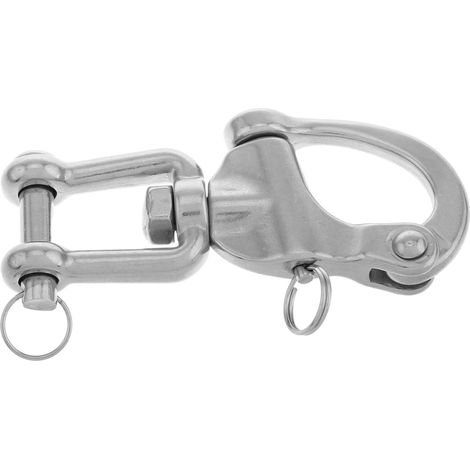 Mousqueton pivotant à clip rapide en acier inoxydable pour usage industriel extérieur (1/5)