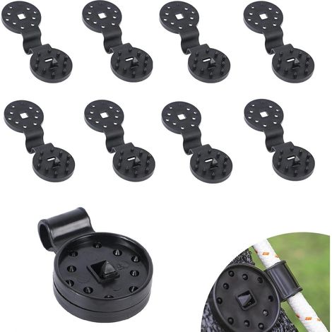 Fixation Toile Ombrage 100 Pièces, Faciles Enlever Clips de Fixation Noir, Anti-Oxydation Fixation Brise Vue Résistance Intempéries, pour Filet D'ombrage, Tissu Coupe-Vent (1/5)