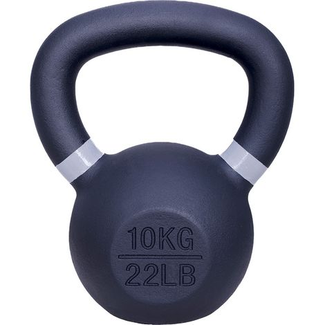 Kettlebell Kugelhantel - Gusseisen - 10 kg - Schwarz-Grau