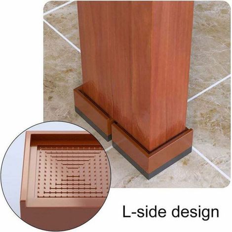 Rehausseurs de meubles réglables - - Lot de 4 - Hauteur 7,5 cm ou 15 cm - Plastique solide - Antidérapant (1/4)