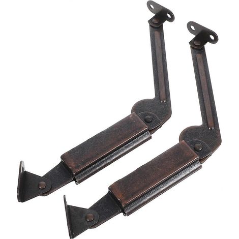 jojofuny 2 pièces Charnières de support de couvercle à fermeture douce pour boîtes en bois et (1/5)