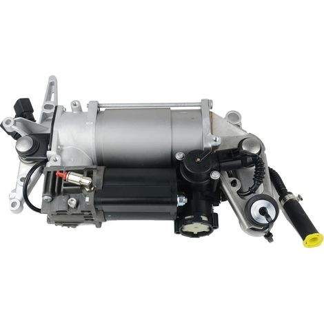 Compresor de suspensión neumática, construcción robusta de metal y plástico, 26,7 x 14 x 11,4 cm, compatible con SUV de lujo y vehículos de alto rendimiento, presión máxima de 130 psi, 12 voltios CC. (1/5)