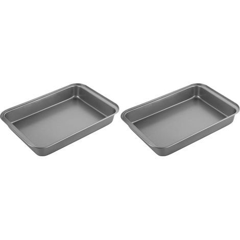 Lot de 2 Plaque à four, Acier carbone, Bords hauts, Revêtement antiadhésif, Cuisson viande légumes (1/5)
