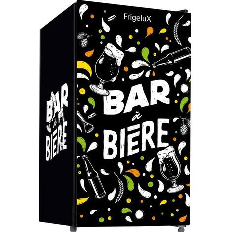 Frigorífico bar para cervezas FRIGELUX BAB89NEG 88 L puerta de vidrio LED negro serigrafía 39 dB clase E (1/3)