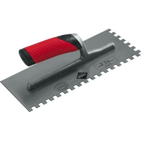 Kamm aus Stahl mit Kleber 28 cm, quadratische Zähne 4,5x4,5 mm - Rubi