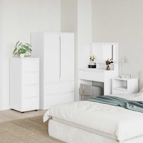 vidaXL Armoire de rangement Blanc 40 x 48 x 105 cm Bois d'ingénierie (1/5)