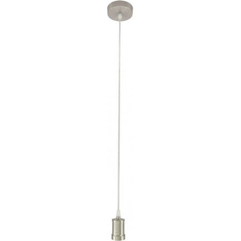 Cornice pensile a soffitto “Puja” con altezza regolabile E27 (220/240V) IP20 in metallo colore nichel