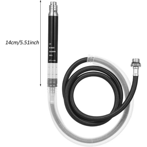 [JAMAIS UTILISÉ]Meuleuse pneumatique type crayon avec tuyau d'air, 2 pinces de serrage 1/4 pouce, stylo rotatif pneumatique à vitesse variable, ponceuse, polisseuse, outil de meulage, gravure et perça