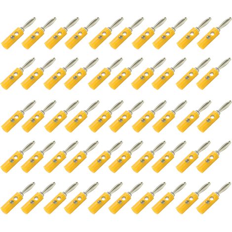Bananenstecker JT-002 4 mm, neuer Typ, lötfrei, für Lehrmittel, gelb (1/5)
