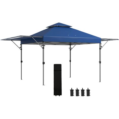 Faltbarer Gartenpavillon 5x3m, wasserdichtes Oxford-Pop-up-Zelt, verstellbare Wände, leichtes Outdoor-Zelt mit Tragetasche auf Rollen, ideal für Camping und Veranstaltungen.