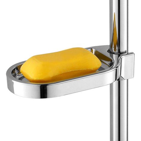 Porte-savon chromé Porte-savon réglable Porte-savon Curseur Gadgets de salle de bain pratiques (1/5)