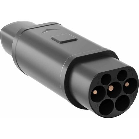 Adattatore di tipo 2 / Tesla per la ricarica di auto elettriche AK-SC-E23 maschio-maschio monofase 32A (1/5)