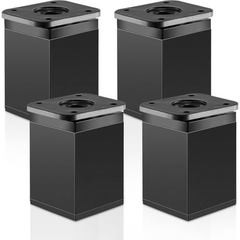 BALLSHOP 4 Stück Möbelfüße Verstellbar, 40 x 40 x 60mm (+20mm) Höhenverstellbar Vierkant-Profil Schrankfüsse, Füße Möbel mit Elegantes Design für Schränke Kommode Sofa (1/5)