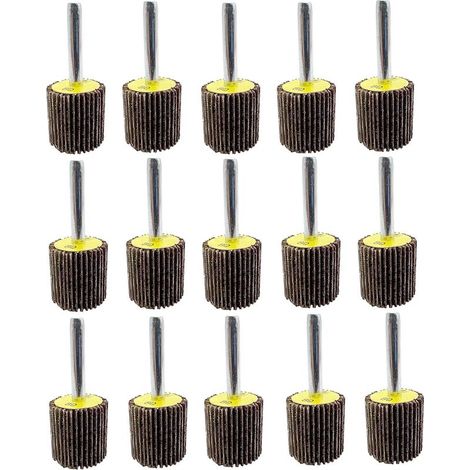 25 pièces Roue Abrasive 20X25x6mm Grain 80 Disque a lamelle pour Brosse Poncage Perceuse Accessoires Polissage Bois Metal (1/5)