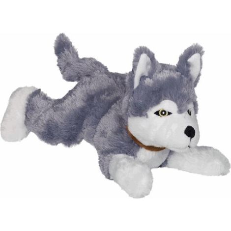 Nobby® Hunde Spielzeug Plüsch Hund HUSKY Grau & Weiß 35 cm