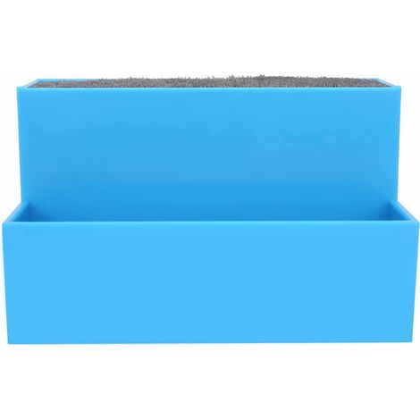 Boîte de rangement pour pinces et ciseaux de coiffure, organisateur d'accessoires de salon bleu (1/5)