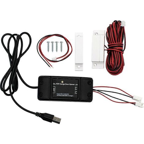 Contrôleur d'ouvre-porte de garage intelligent Tuya Wi-Fi universel avec récepteur 433,92 MHz, ouverture et fermeture, alimentation 5 V CC (7-32 V). (1/5)