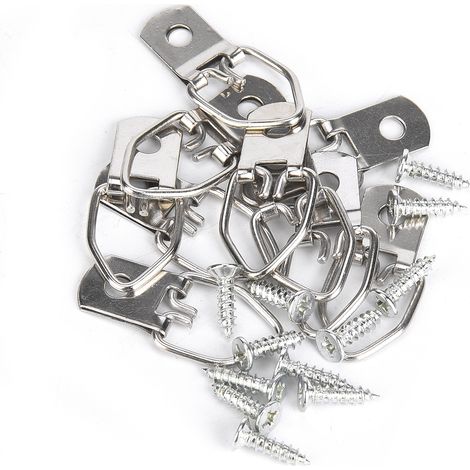 50 Metall-Bilderrahmenhaken, Wandhaken für Bilder 22–53 mm, Zubehör zum Aufhängen von Kunstwerken (1/5)