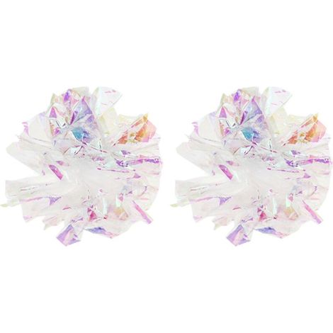 Lot de 2 boules froissées en Mylar pour chat, jouet coloré de 2 pouces, boule brillante sans colorant (1/5)