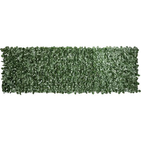 Outsunny Rotolo di Siepe Finta per Balcone e Giardino in PE, Verde Scuro