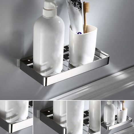 304 Stainless Steel Shower Soap Dish, Soap Holder, Sponge, Wall Mount, Soap Dish, Bathroom Hardware, Pendant (Silver) MUMU (1/4)