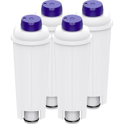 Lot de 4 Filtre à eau, résine échangeuse d'ions, charbon actif, pour machine à café Delonghi ECAM ETAM (1/5)