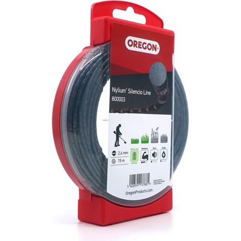 Filo decespugliatore Rotondo Intrecciato Nylium Silencio Nero ø2.4mm/15m Oregon 800003