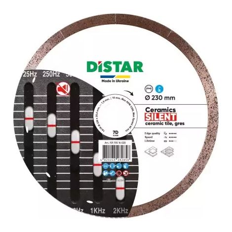 Disco in ceramica diamantato Distar silenzioso 230 x 1,9 x 10 x 25,4