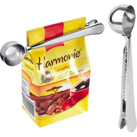 Cucchiaio dosatore 2 in 1 in acciaio inox con chiusura a tasca, cucchiaio da caffè multifunzionale per la cucina (1/5)