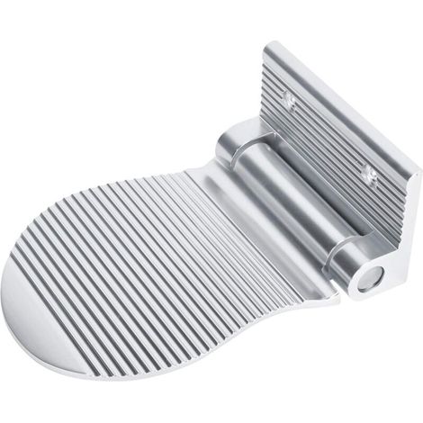 Repose-pieds de douche, support mural en aluminium, marches antidérapantes, convient pour couloir, entrée, salle de bain (argent) (1/5)