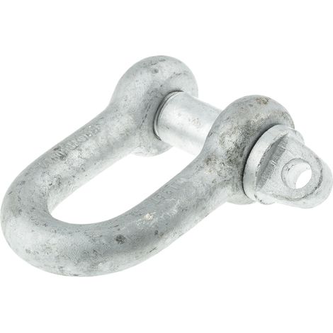 Manille en D en Acier Zingué, 3.5t ( Prix pour 1 )