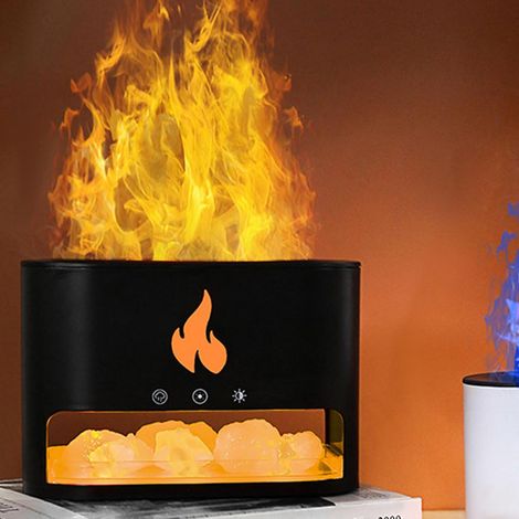 Diffuseur d'arômes à flamme – Lampe de sel de l'Himalaya avec arrêt automatique – 350 ml (1/5)